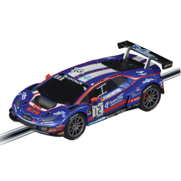 CARRO PARA PISTA ELÉTRICA AUTORAMA CARRERA GO LAMBORGHINI HURACÁN GT3 "OMBRA RACING" NÚMERO 12 ESCALA 1/43 CAR20064211 20064211